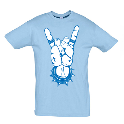 Rock hand modrá