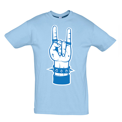 Rock hand modrá
