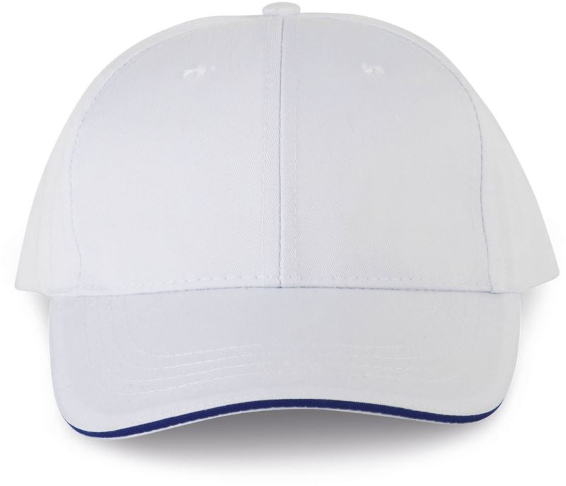 Levně 6 panelová kšiltovka - white/navy