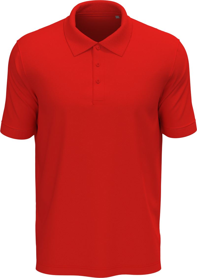Levně Pánské piqué polo "Lux" - scarlet red