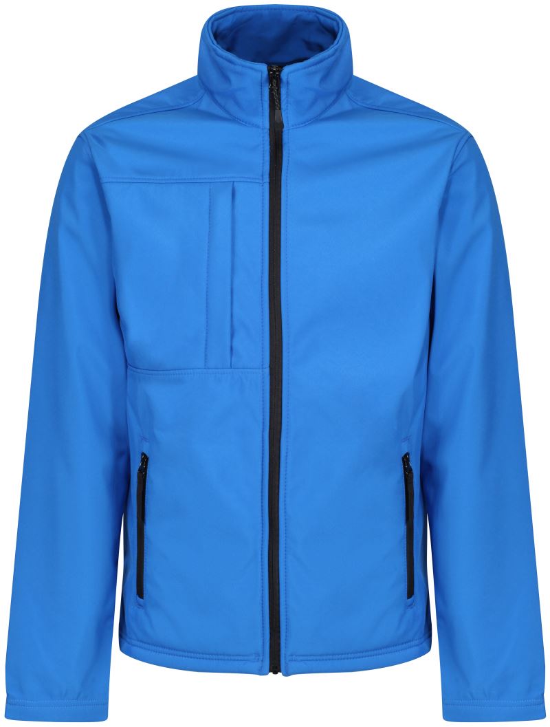 Levně Pánská 3-vrstvá softshellová bunda "Octagon II" - oxford blue/black