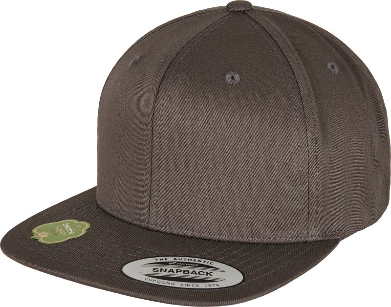 Levně 6 panelová Snapback bio kšiltovka - dark grey