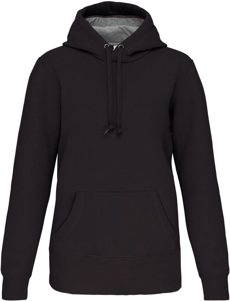 Mikina s kapucí z těžké bavlny - dark grey