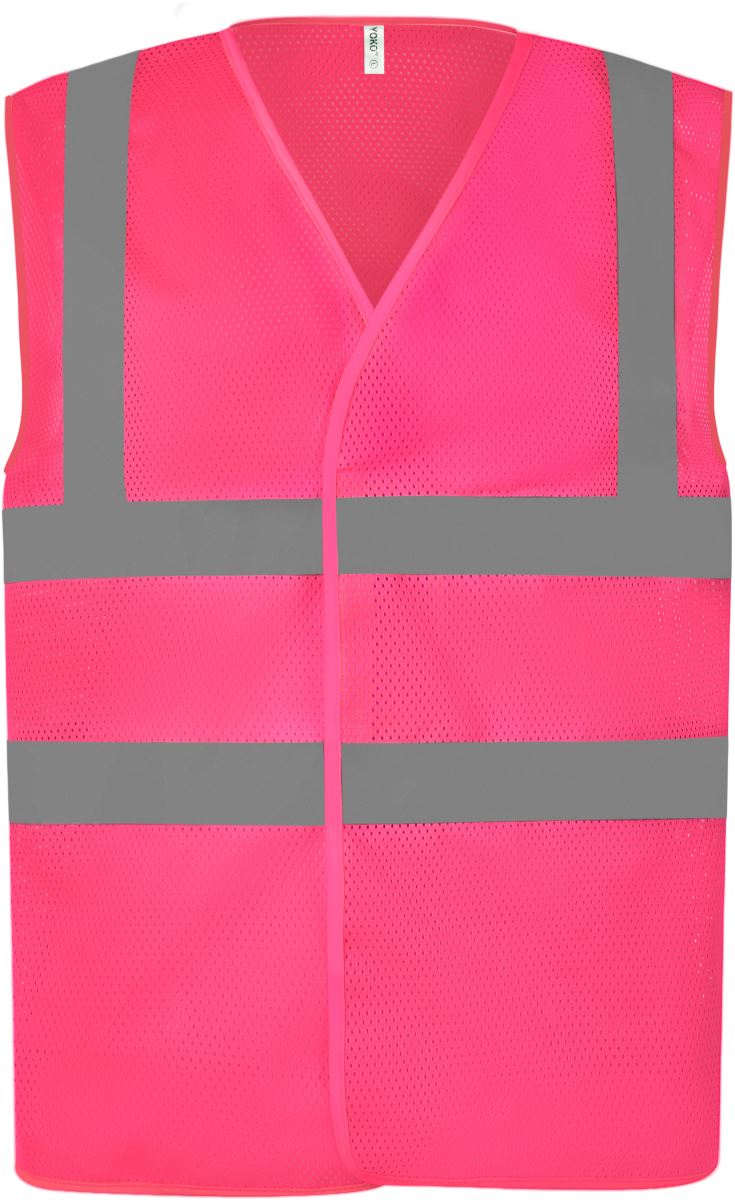 Levně Hi-Vis síťovaná bezpečnostní vesta - pink