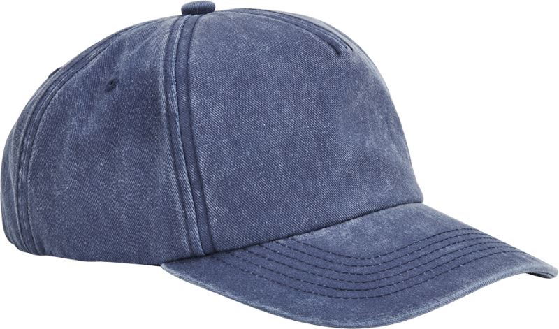 Levně 5 panelová vintage kšiltovka "Relaxed" - vintage denim