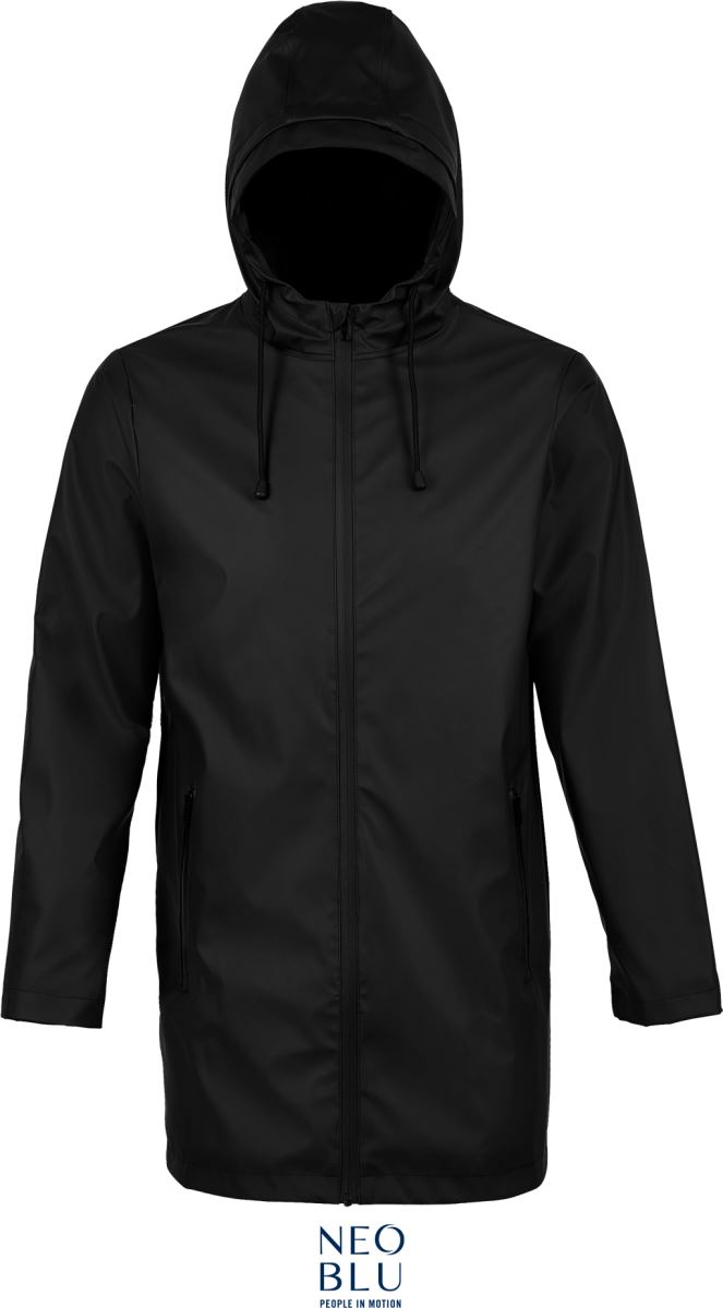 Levně Nepromokavá pánská vosková bunda - deep black