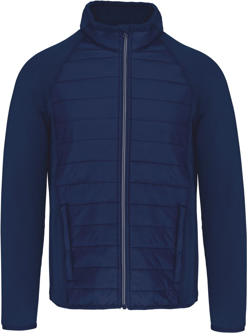 Levně Sportovní hybridní strečová bunda - sporty navy