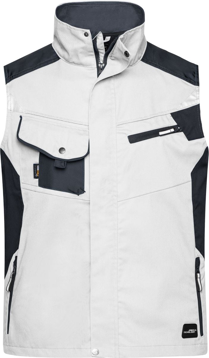 Pracovní vesta - Strong - white/carbon