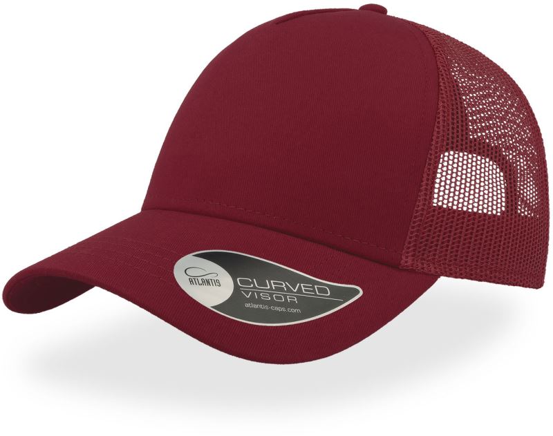 Levně 5 panelová Trucker kšiltovka "Rapper" - burgundy/burgundy