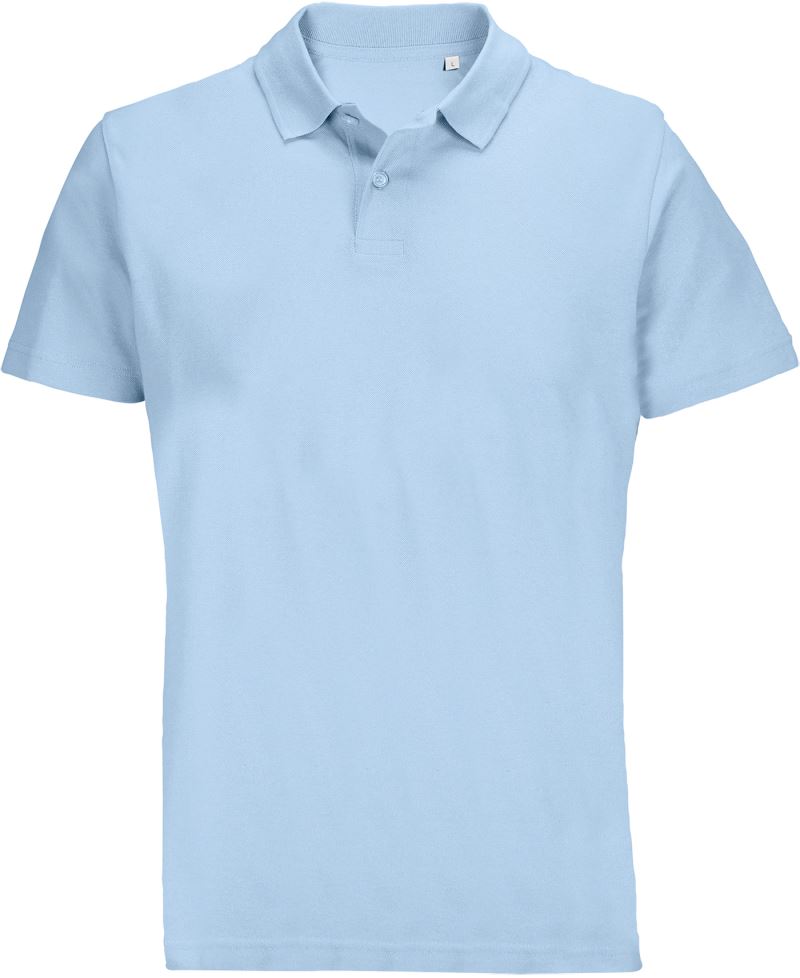 Levně Unisex piqué polo - sky blue