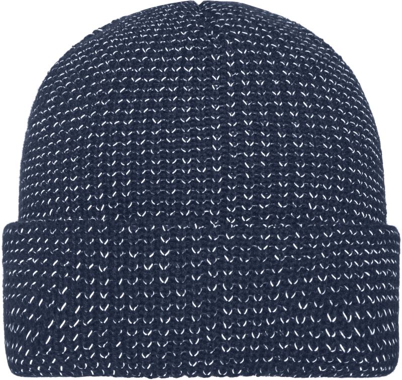 Levně Reflexní pletená čepice - navy