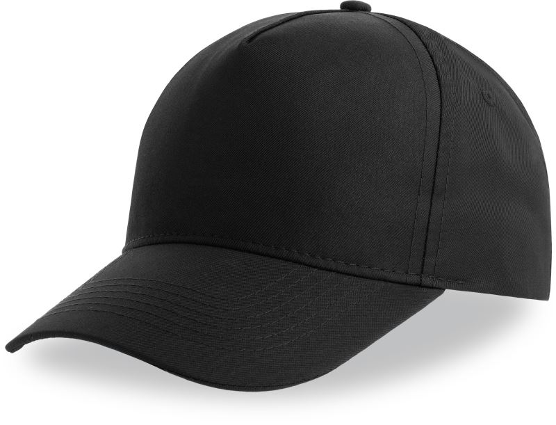 Dětská 5 panelová kšiltovka - black