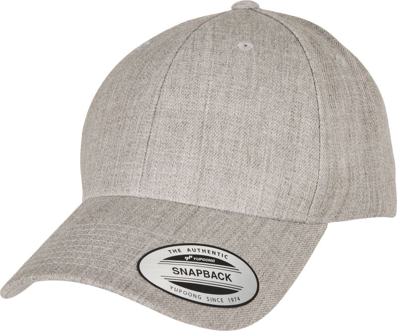 Levně 6 panelová Snapback kšiltovka - heather grey