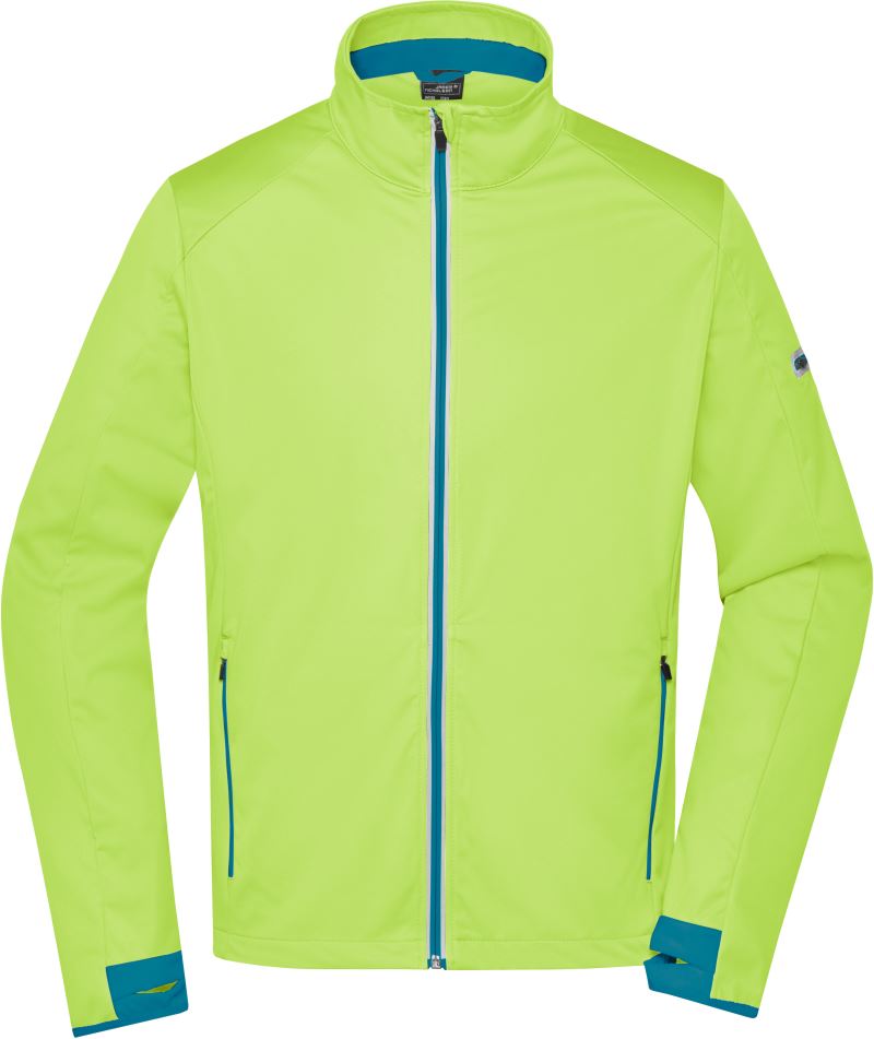 Levně Pánská 3-vrstvá sportovní softshellová bunda - bright yellow/bright blue