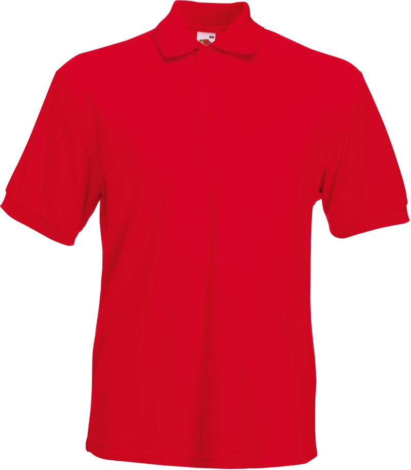 Levně Piqué polo z těžké bavlny - red