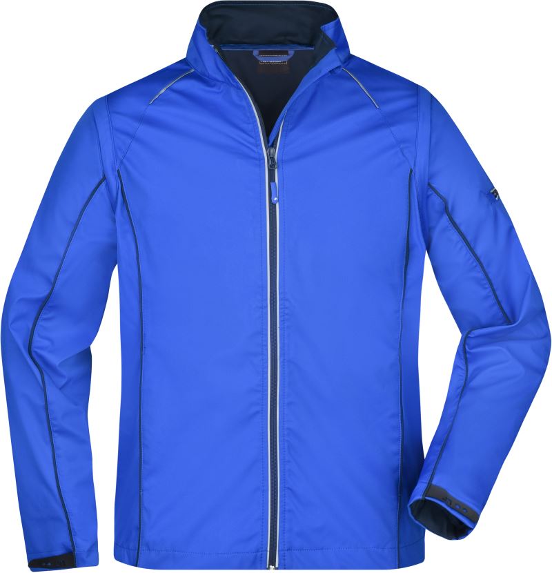 Levně Pánská softshellová bunda s odepínacími rukávy - nautic blue/navy