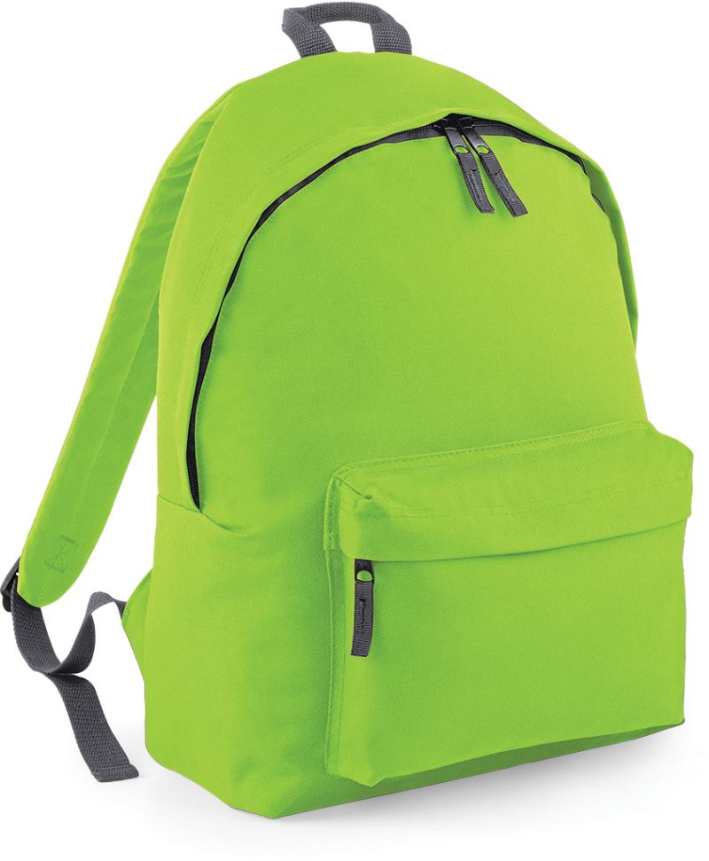 Originální módní batoh - lime green/graphite grey