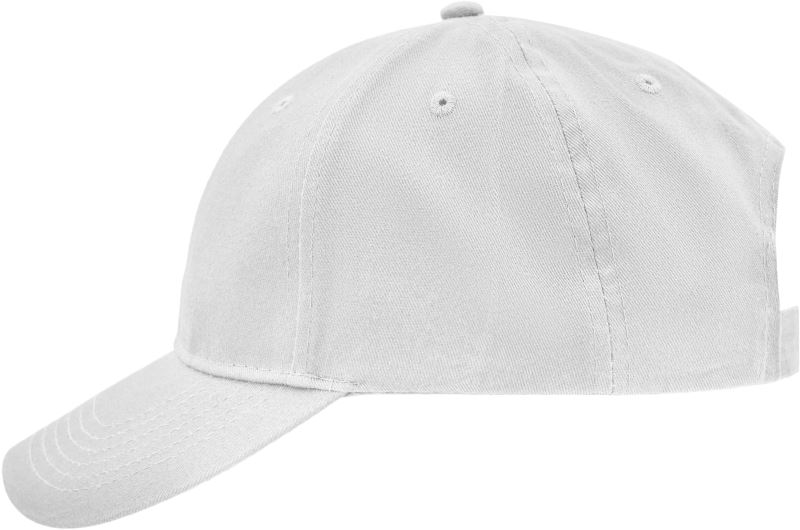 Levně Broušená 6 panelová kšiltovka - white