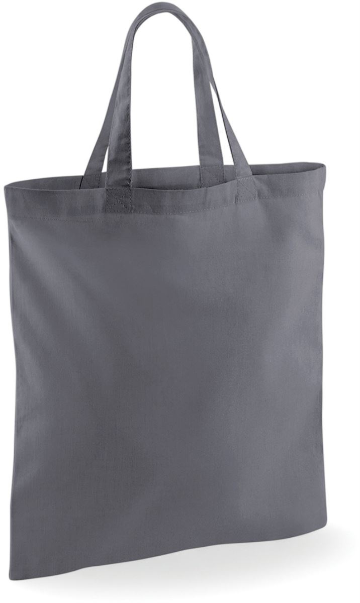 Levně Bavlněná taška s krátkým uchem - graphite grey