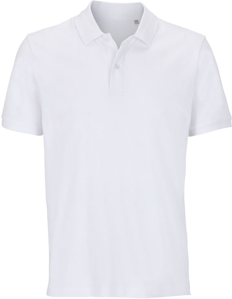Unisex piqué polo z těžké bavlny - white