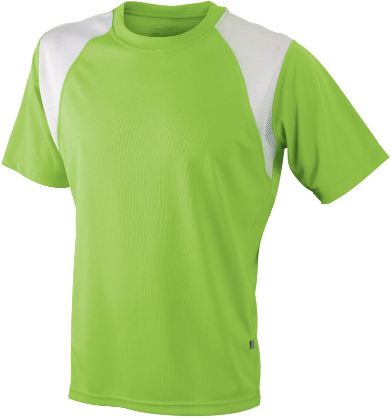 Levně Pánské běžecké tričko - lime green/white