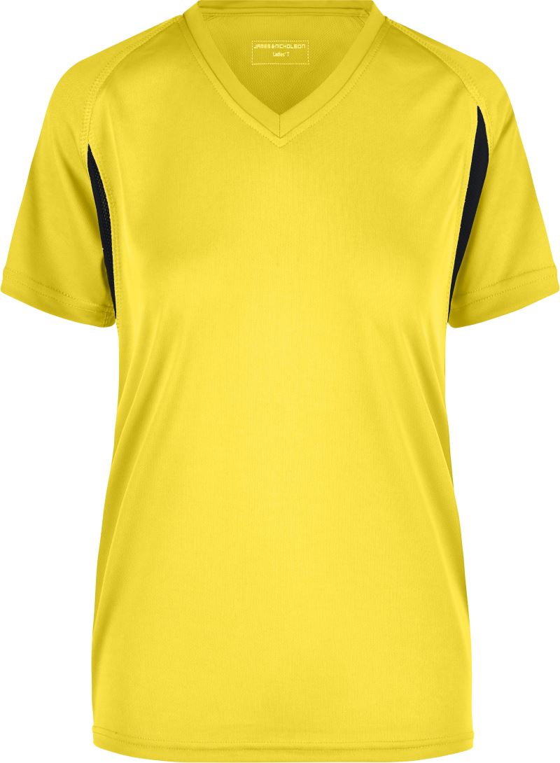 Levně Dámské běžecké tričko - yellow/black