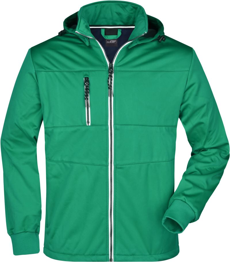 Levně Pánská 3-vrstvá softshellová bunda "Maritim" - irish green/navy/white