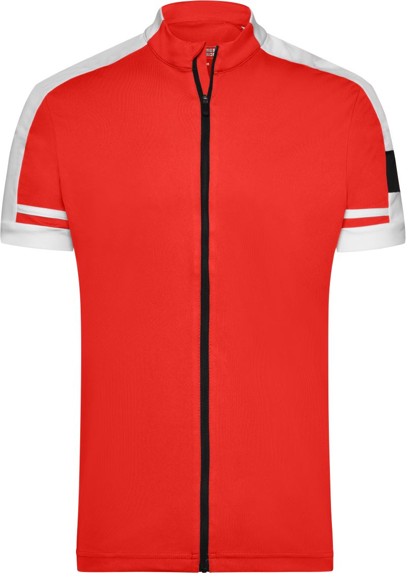 Levně Pánské cyklistické tričko se zipem - red