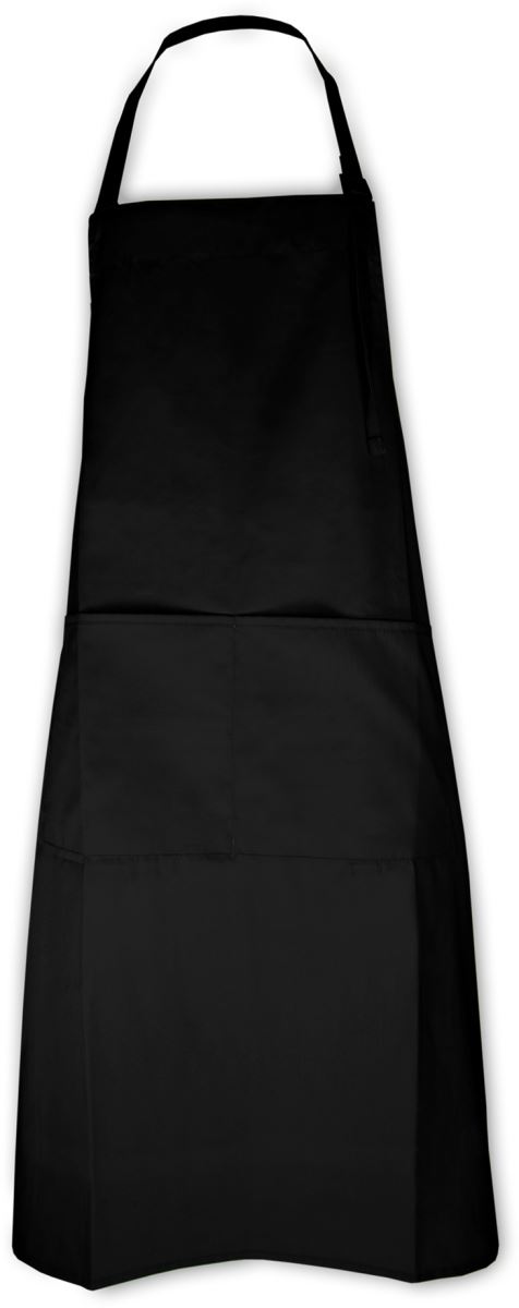 Levně Zástěra s laclem - black