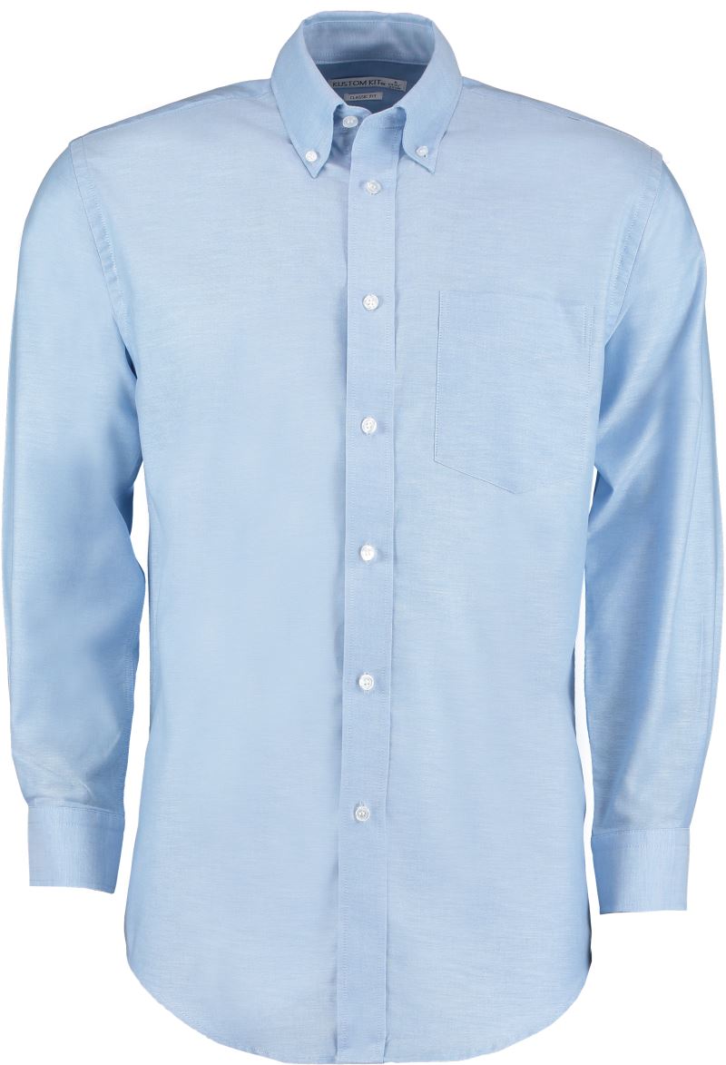 Levně Pracovní košile Oxford s dlouhým rukávem - light blue