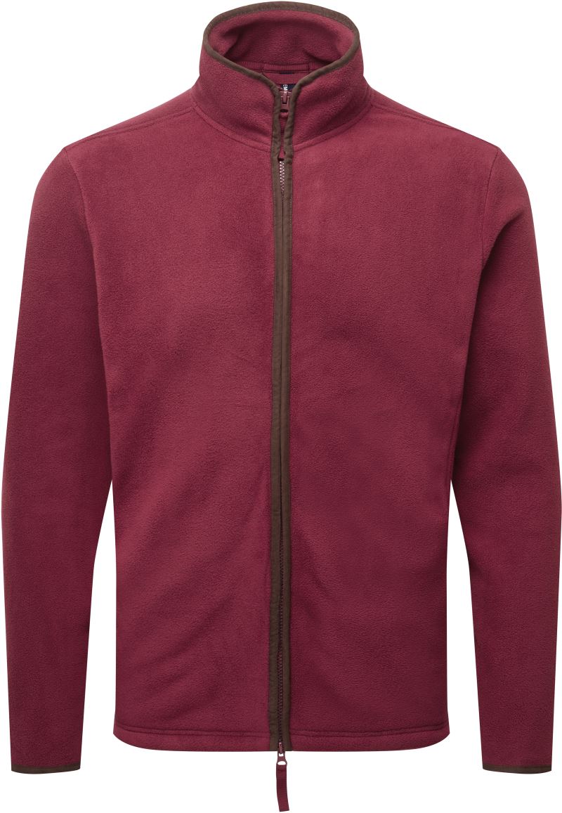 Levně Pánská fleecová bunda „Artisan“ - burgundy/brown