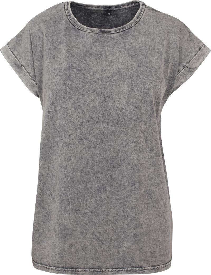 Levně Dámské tričko "Acid Wash" - grey/black