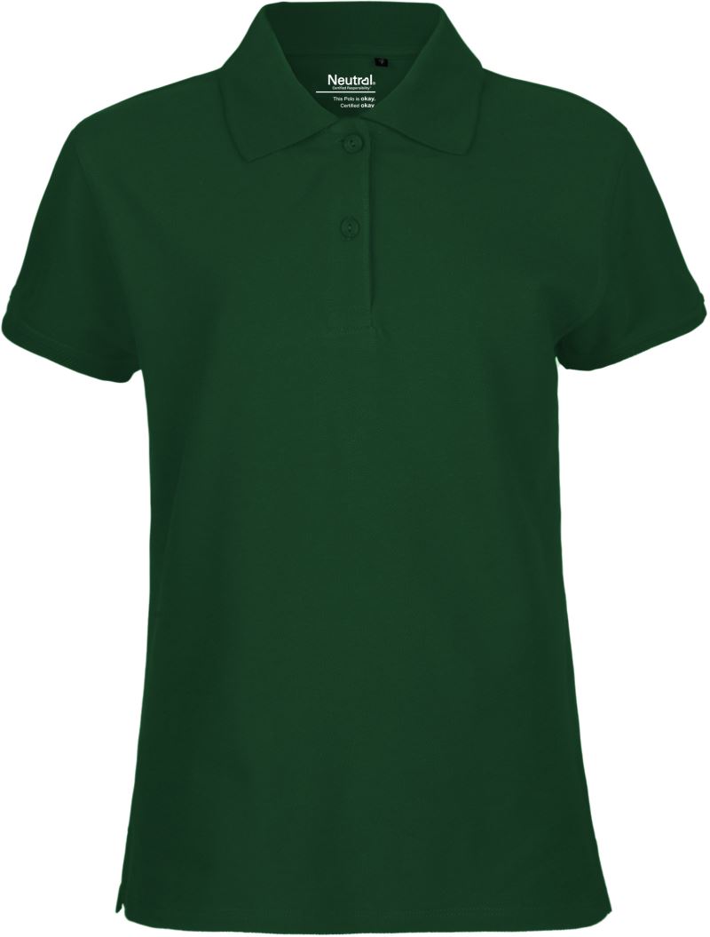 Dámské piqué polo z bio bavlny - bottle green