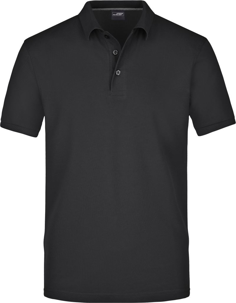 Levně Pánské pima piqué polo - black