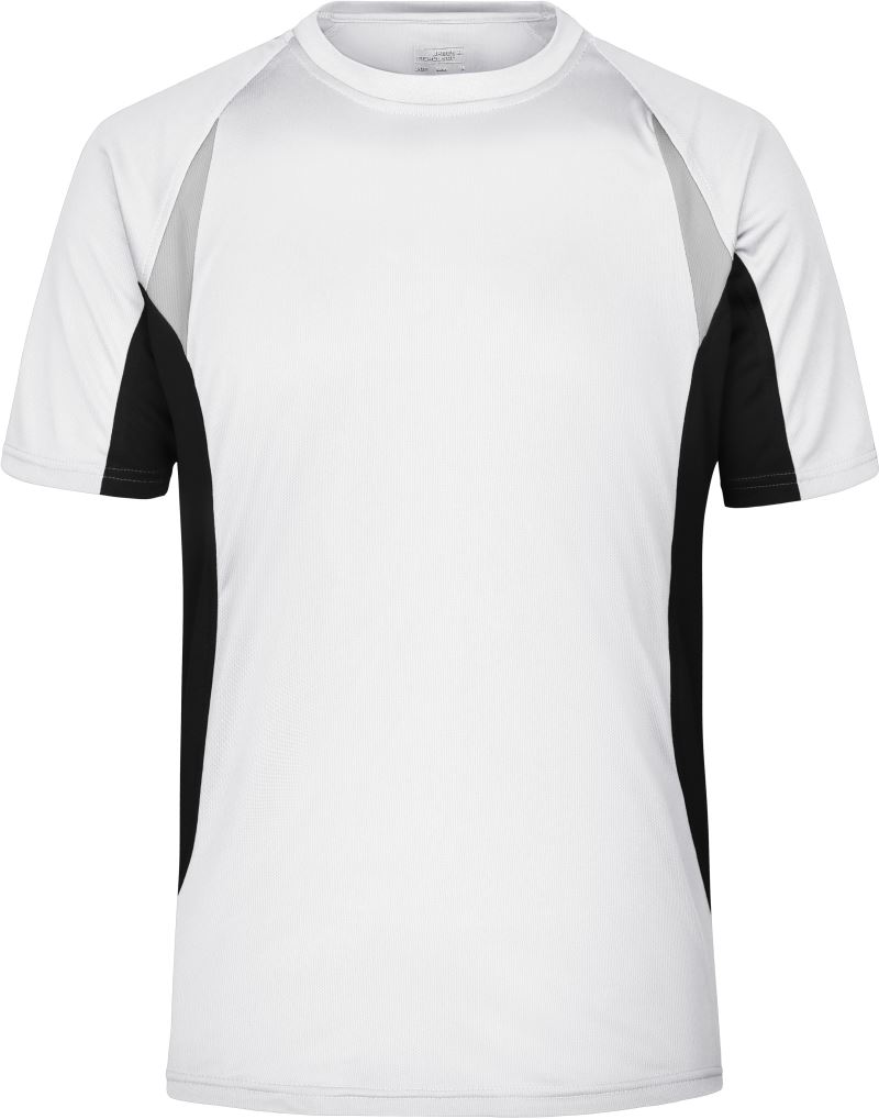 Levně Pánské běžecké tričko - white/black
