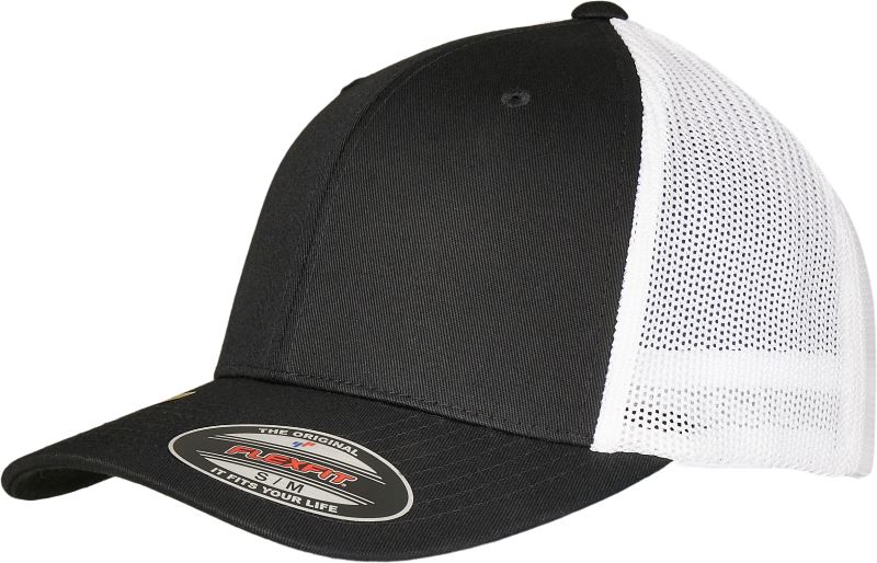 Levně 6 panelová Trucker kšiltovka "Recycled" - black/white