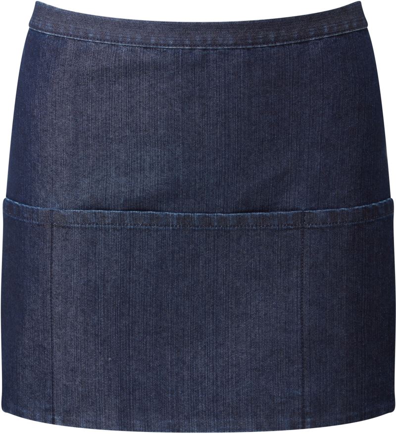 Levně Krátká zástěra do pasu s kapsou "Colours" - indigo denim
