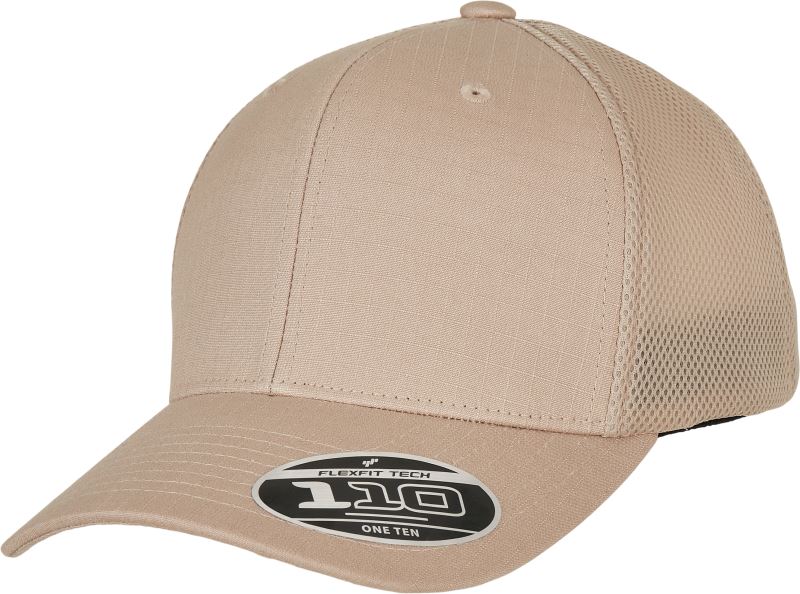 Levně 6 panelová Trucker kšiltovka "Ripstop" - khaki
