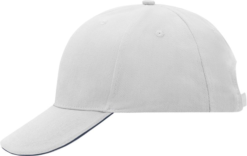 Levně 6 panelová sandwich kšiltovka - white/navy