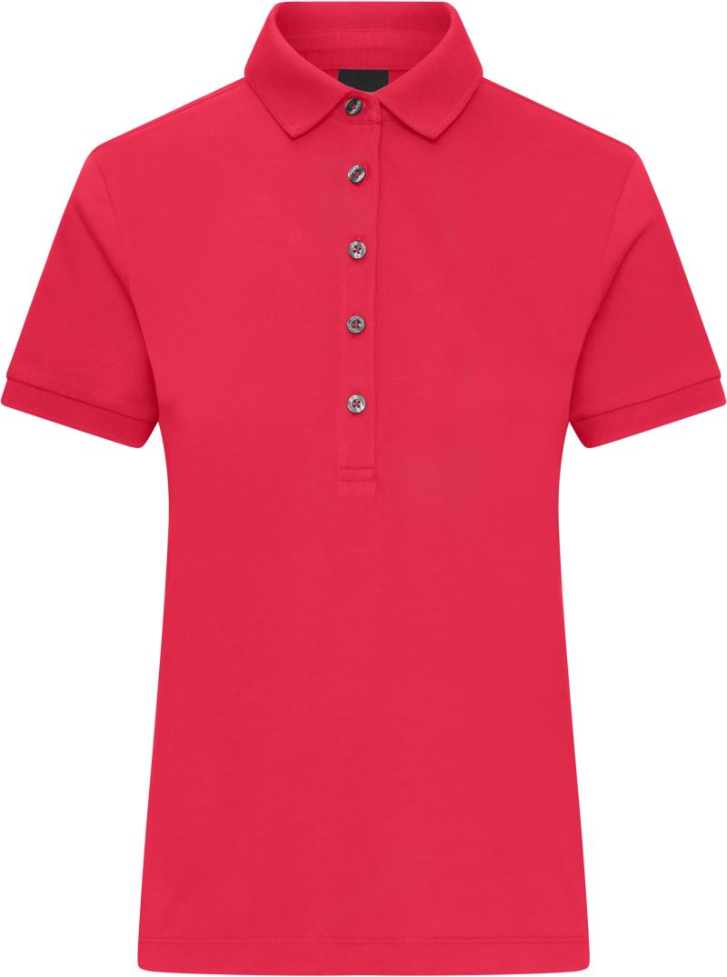 Levně Dámské žerzejové polo - light red