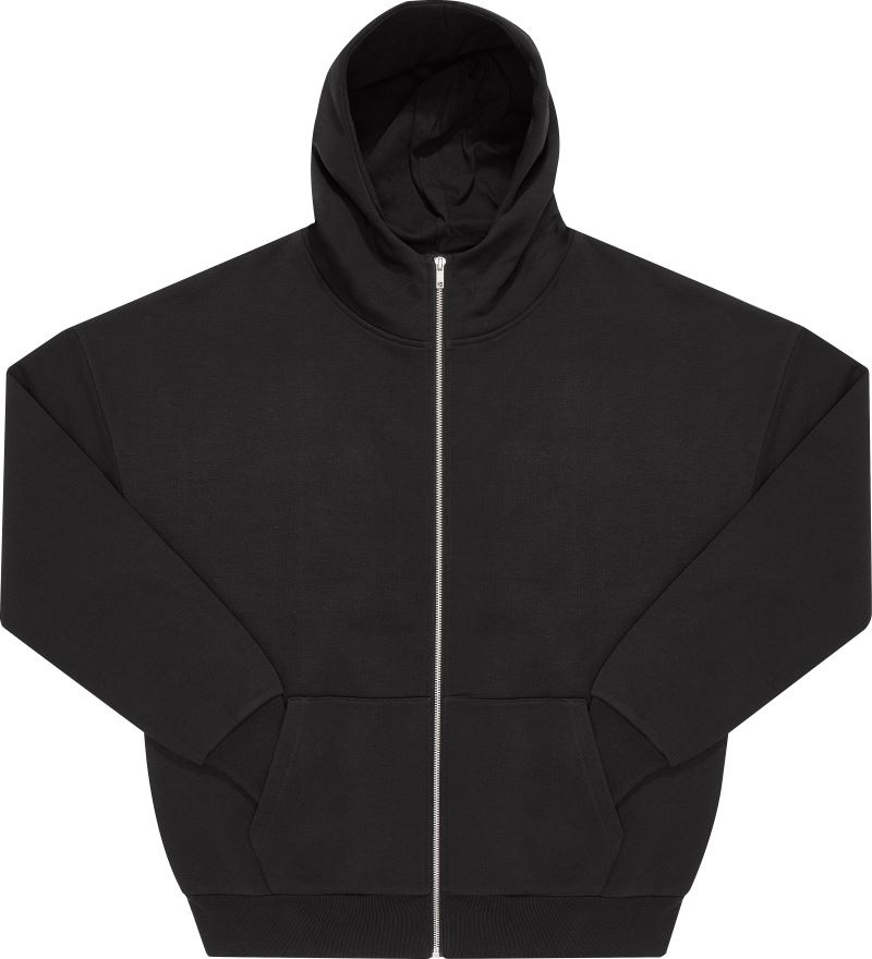 Levně Těžká oversize mikina s kapucí - black