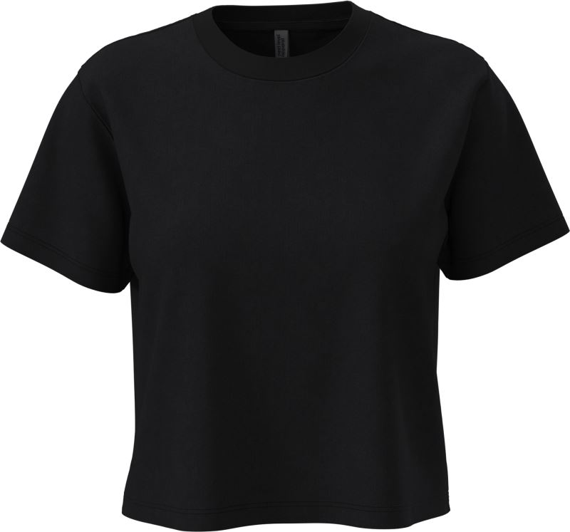 Levně Těžký dámský crop top - black