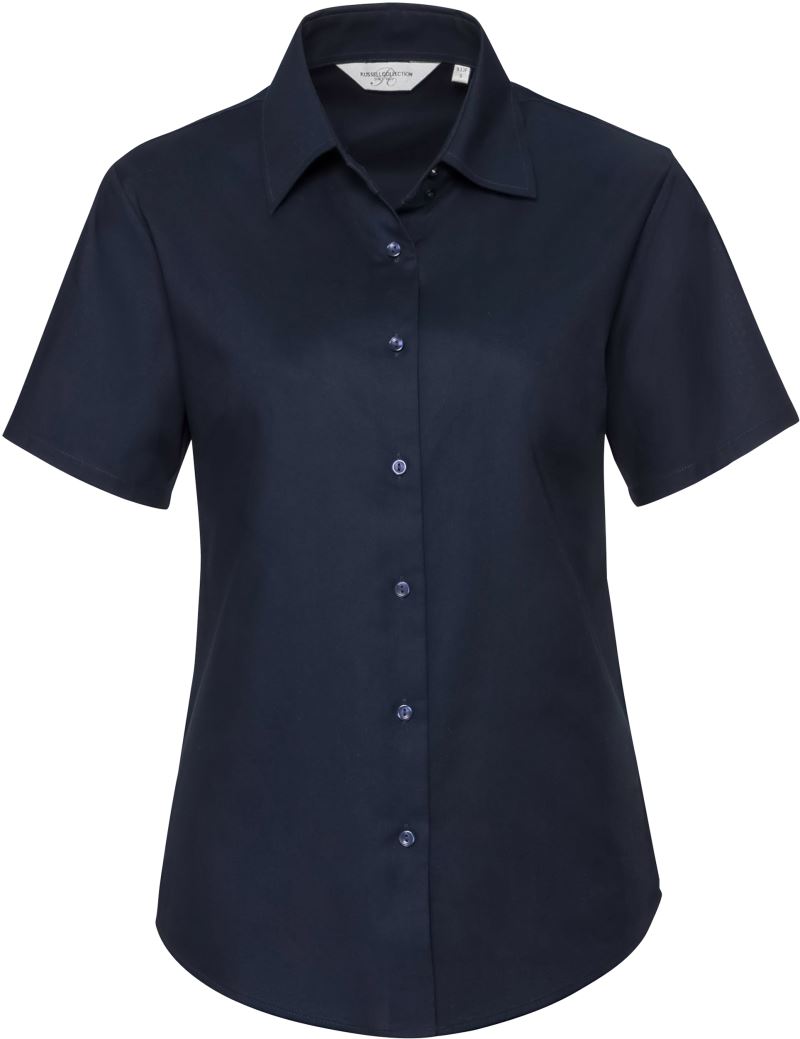 Levně Halenka Oxford s krátkým rukávem - bright navy