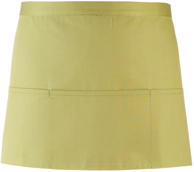 Levně Krátká zástěra do pasu s kapsou "Colours" - lime