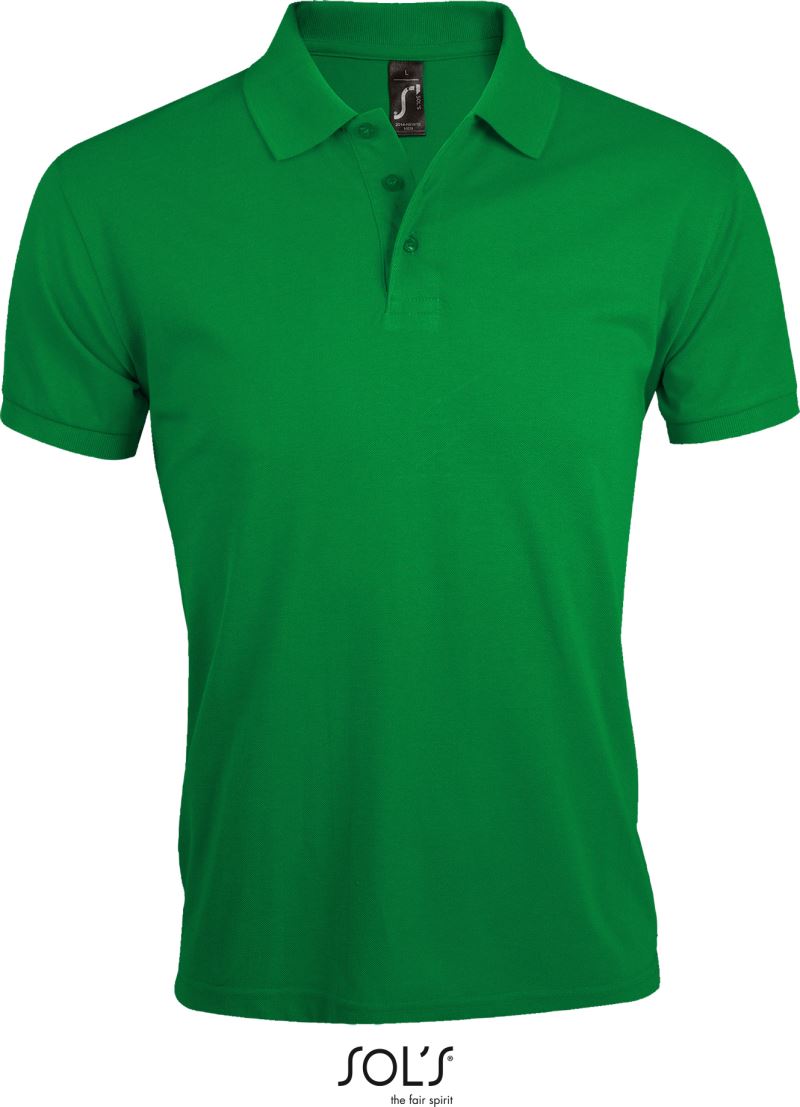 Levně Pánské piqué polo z těžké bavlny - kelly green