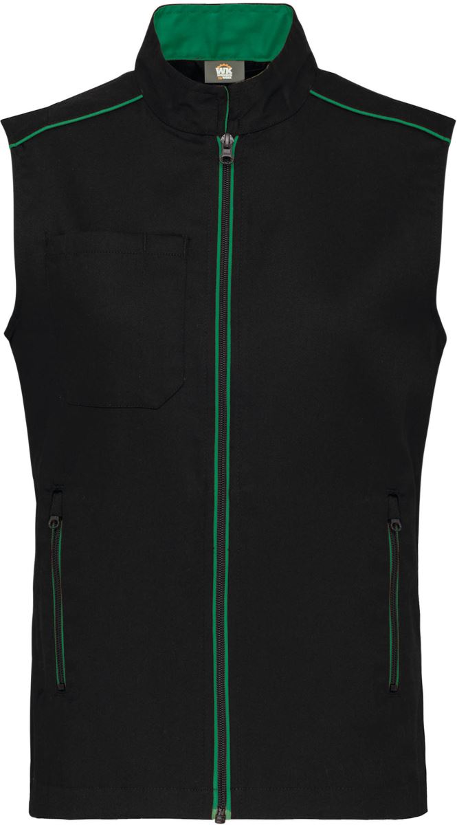 Levně Pánská vesta "Day-to-Day" - black/kelly green