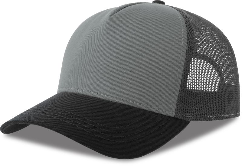 Levně 5 panelová Trucker kšiltovka - grey/dark grey/black
