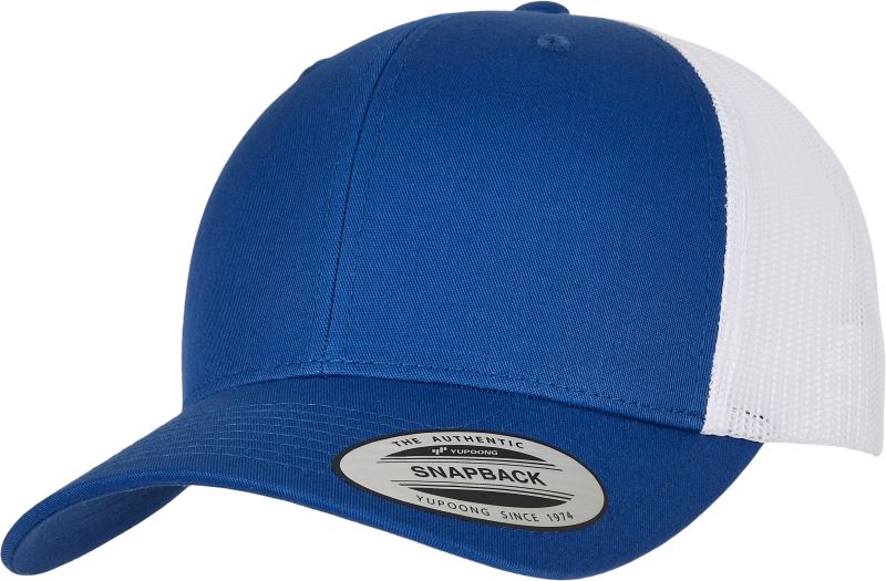 Levně 6 panelová vintage kšiltovka "Trucker" - royal/white