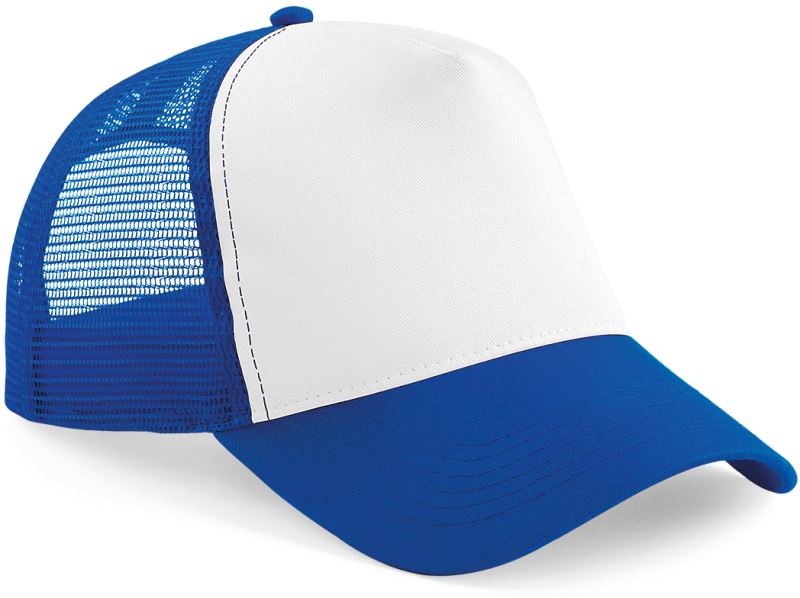 Levně 5 panelová Trucker kšiltovka - bright royal/white