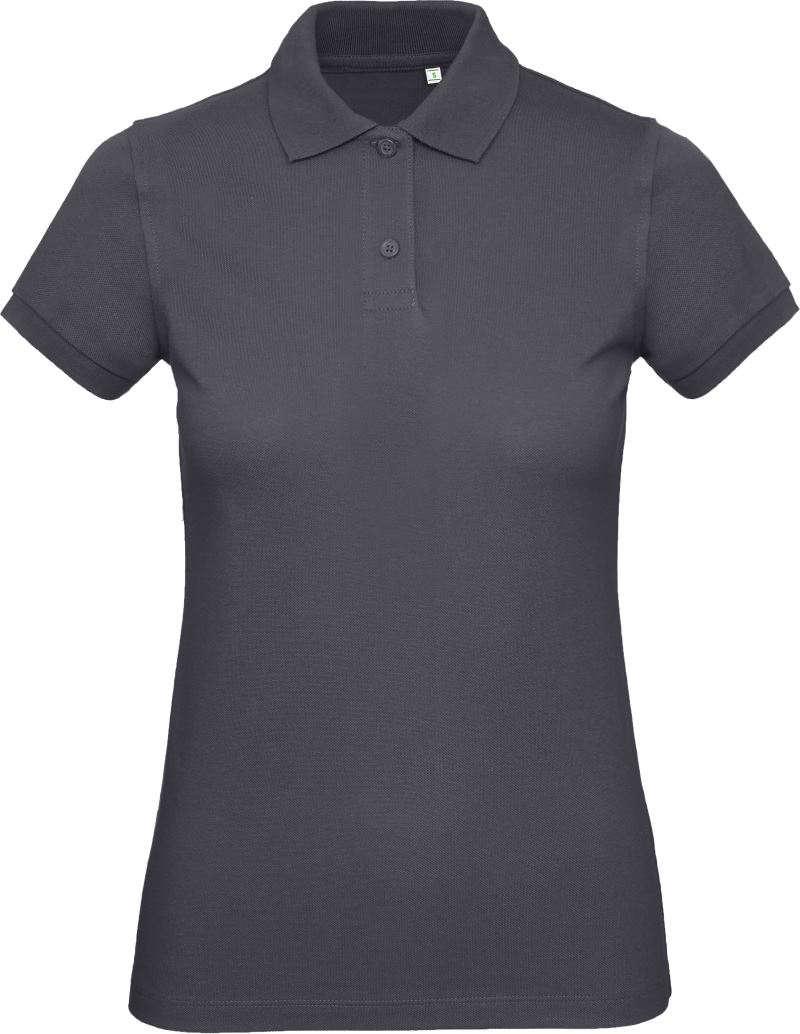 Levně Dámské piqué polo z bio bavlny - dark grey